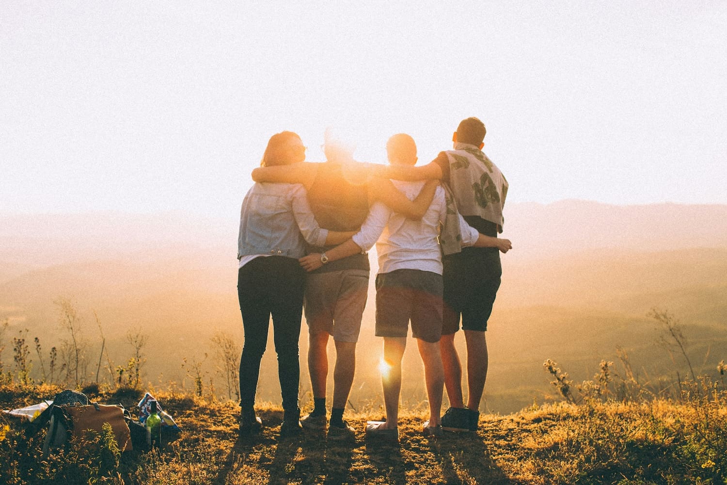 Group of people grateful for their recovery program.